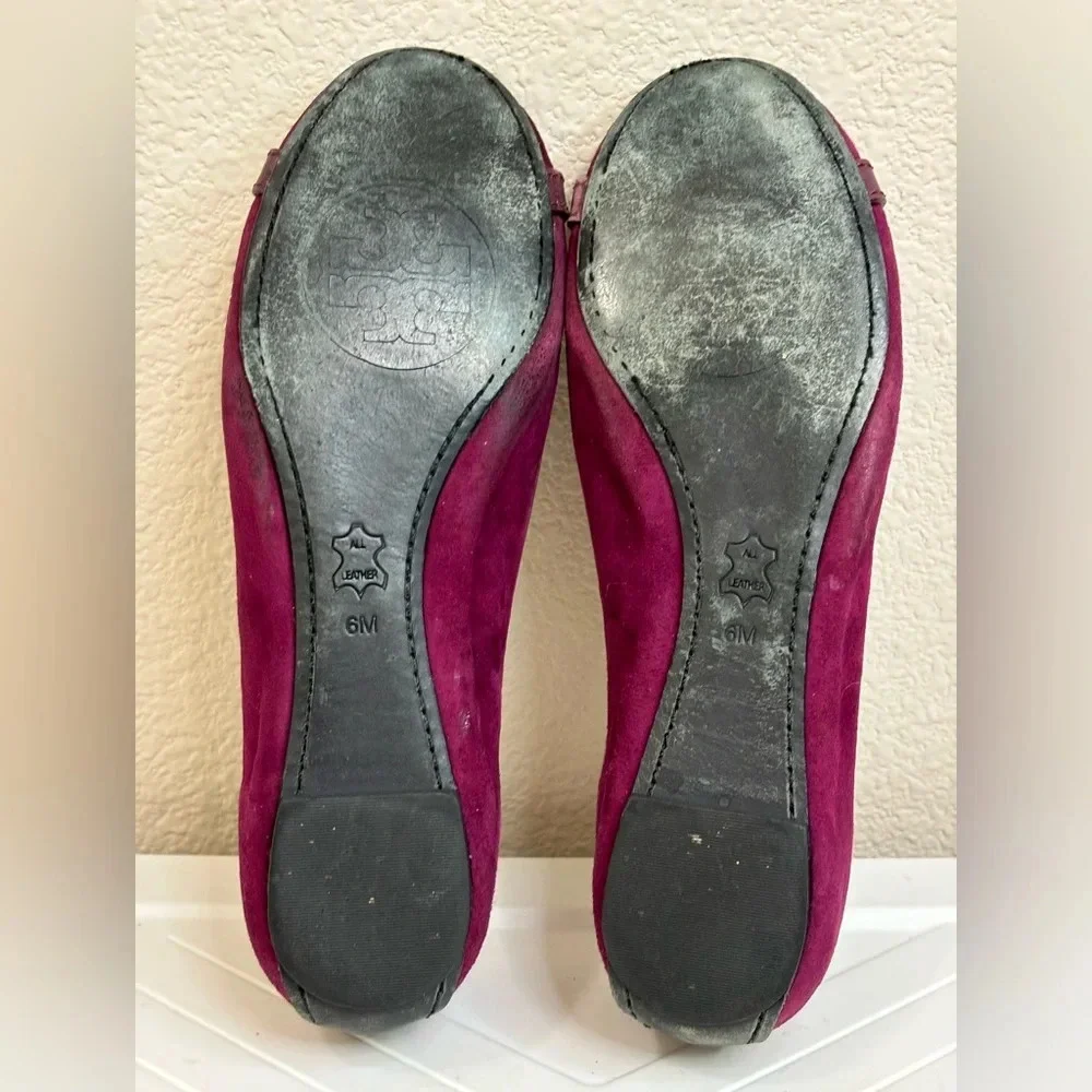 Tory Burch Aaden Flats in Red Wine